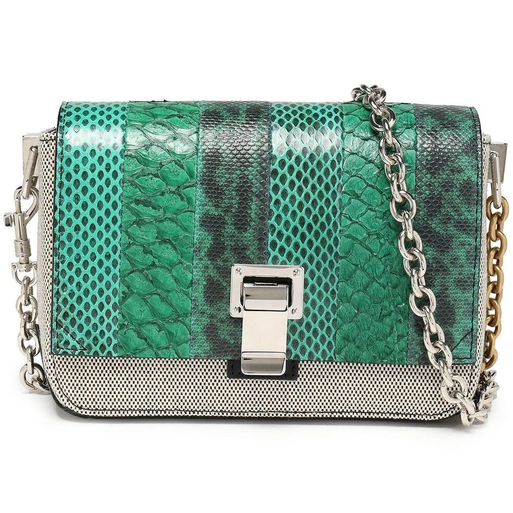 PROENZA SCHOULER Courier python, snake-effect lea… - image 1